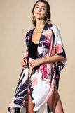 Painted Bloom Viscose Kimono
