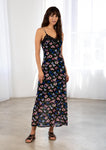 Jada Sheer Mesh Floral Print Maxi Dress