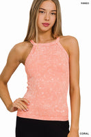 Zola Stone Washed Ribbed Cami Top