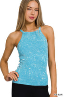 Zola Stone Washed Ribbed Cami Top