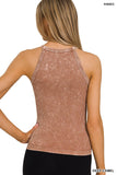 Zola Stone Washed Ribbed Cami Top