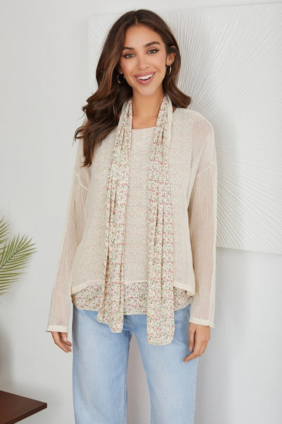 Justine Floral Print Tank w/Layered Top