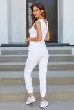 Bambi White Sleeveless Jumpsuit