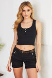 Josie Crinkle Cuffed Shorts with Belt