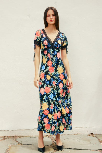 Toni Floral & Lace Maxi Dress