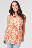 Blake Printed Tank With Embroidered Neckline