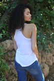 MARLEY ROUNDED HEM RACER BACK CAMISOLE TANK TOP