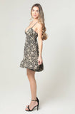 MARNI ADJUSTABLE BACK V NECK PRINTED DRESS