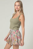 Della Mixed Print Shorts