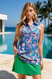 Sienna Collared Sleeveless Button Tank
