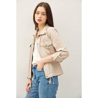 CROPPED UTILITY SAFARI JACKET