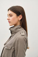 CINCHED WAIST SAFARI CARGO UTILITY JACKET