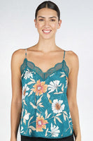 Julia Spring Floral Lace Trim Cami