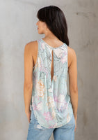 Resort Floral Print Flowy Tank Top-2 Colors