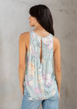 Resort Floral Print Flowy Tank Top-2 Colors