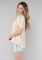 Darla Striped Puff Sleeve Blouse