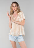 Darla Striped Puff Sleeve Blouse