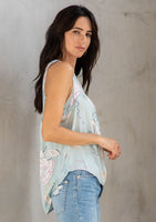 Resort Floral Print Flowy Tank Top-2 Colors