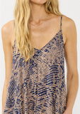 Donna Spaghetti Strap Tiered Maxi Dress
