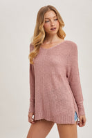 Nicole Reverse Seam Loose Fit Sweater