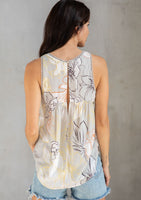 Resort Floral Print Flowy Tank Top-2 Colors