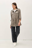 CINCHED WAIST SAFARI CARGO UTILITY JACKET