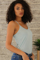 MARLEY ROUNDED HEM RACER BACK CAMISOLE TANK TOP