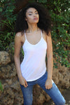 MARLEY ROUNDED HEM RACER BACK CAMISOLE TANK TOP
