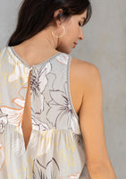 Resort Floral Print Flowy Tank Top-2 Colors
