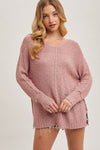 Nicole Reverse Seam Loose Fit Sweater