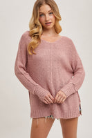 Nicole Reverse Seam Loose Fit Sweater