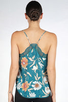 Julia Spring Floral Lace Trim Cami