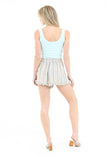MARY STRIPED SHORTS WITH RUFFLE HEM