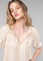 Darla Striped Puff Sleeve Blouse