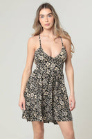 MARNI ADJUSTABLE BACK V NECK PRINTED DRESS