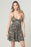 MARNI ADJUSTABLE BACK V NECK PRINTED DRESS