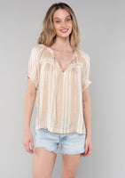 Darla Striped Puff Sleeve Blouse