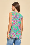 Isabella Colorful Abstract Print Sleeveless Top