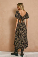 Tanya Brown High Slit Midi Dress