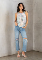 Resort Floral Print Flowy Tank Top-2 Colors
