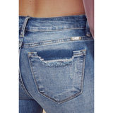 Kan Can Casey Mid Rise Skinny Jean with Frayed Cuff
