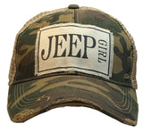 Jeep Girl Distressed Trucker Cap